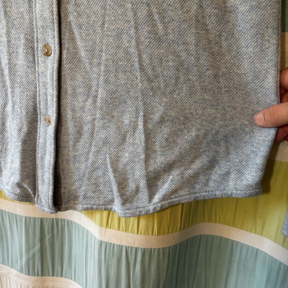 Faherty All Time Shirt Blue Heather Twill Sz XSmall - Picture 5 of 9